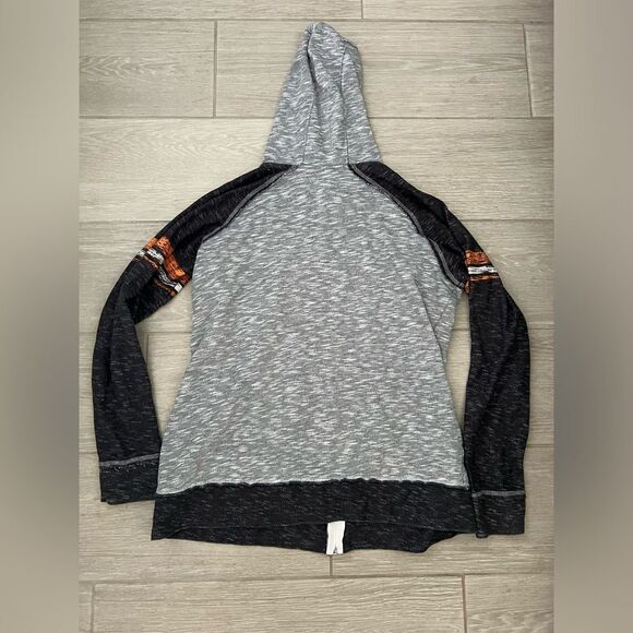 Miami Dolphins Jacket Grey Black Football Distressed Full Zip Jacket Women’s XXL - Picture 4 of 4